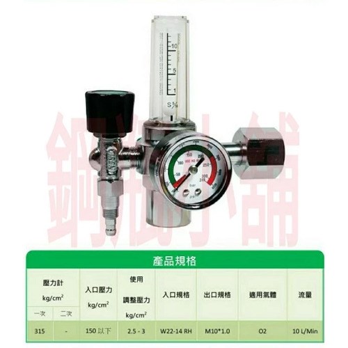 ╭☆°鋼瓶小舖”台製精品輕巧型迷你版流量計氧氣錶