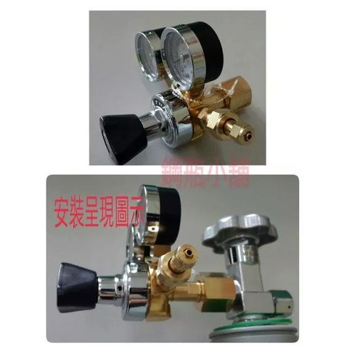 ╭☆°鋼瓶小舖” 台製精品TIREN後入式壓力錶調壓閥CO2錶迷你錶輕巧型~ 啤酒錶氧氣氮氣氬氣二氧化碳均適用