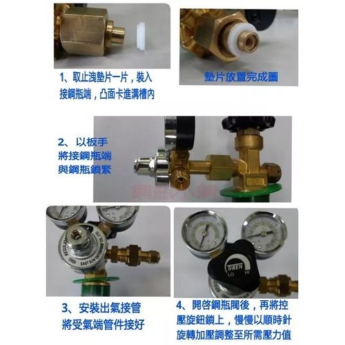 ╭☆°鋼瓶小舖” 台製精品TIREN後入式壓力錶調壓閥CO2錶迷你錶輕巧型~ 啤酒錶氧氣氮氣氬氣二氧化碳均適用