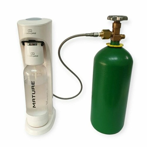 ╭☆°鋼瓶小舖”3.5L食用二氧化CO2碳鋼瓶純度99.99％+鎖牙型不鏽鋼直供管件組合氣泡機改機專用升級改裝