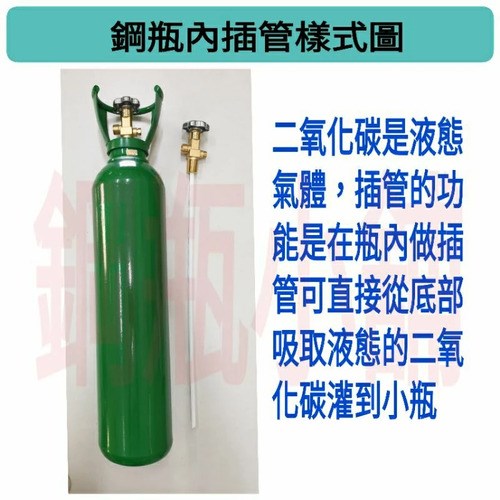 ╭☆°鋼瓶小舖” 全新食用二氧化碳內插管鋼瓶鐵製提把＋不鏽鋼氣泡機原廠小瓶填充管組合各大廠牌氣泡機原廠小瓶皆適用soda